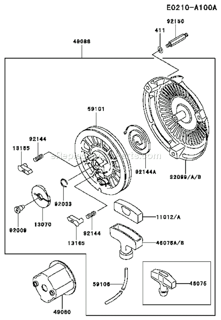 Page N Diagram and Parts List for GEW90A CS01 Kawasaki Generator