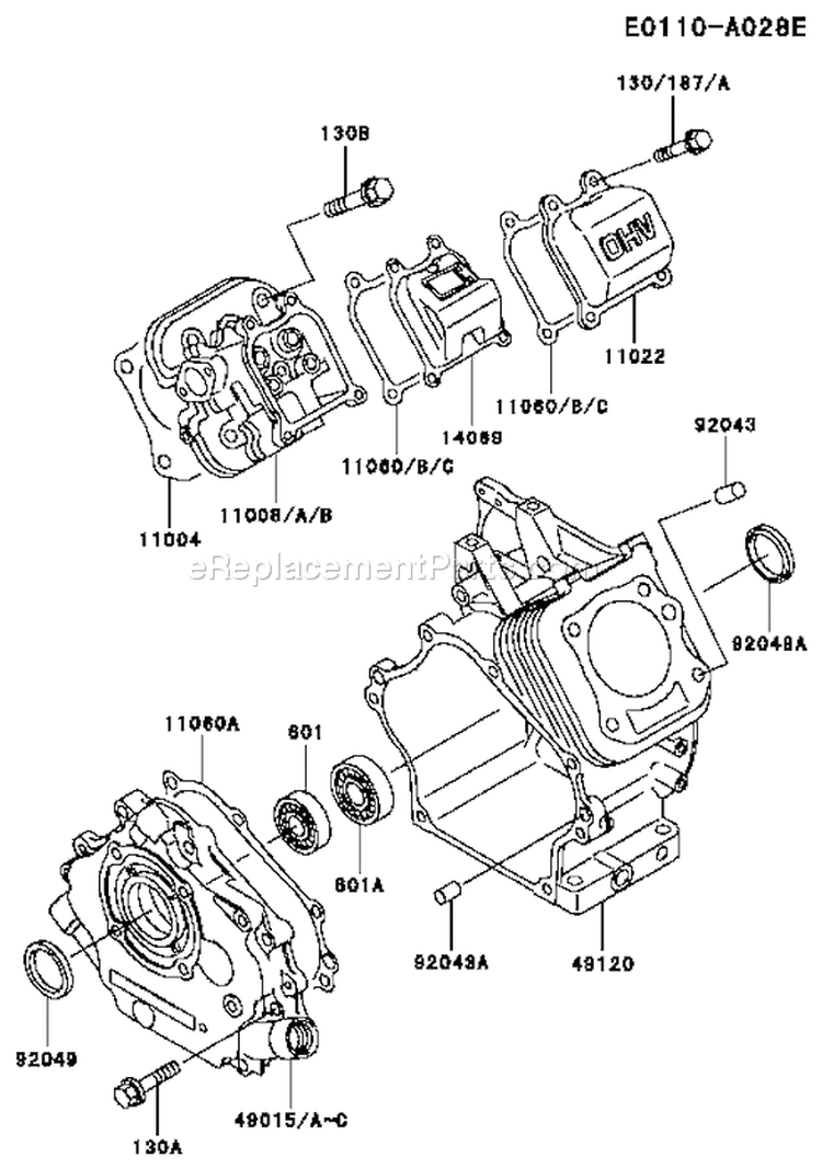 Page F Diagram and Parts List for GE2900A DS01 Kawasaki Generator