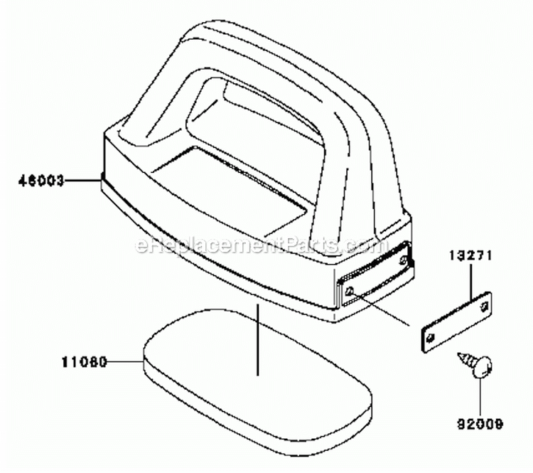 Handle Diagram and Parts List for HG400A-AS02  Kawasaki Engine