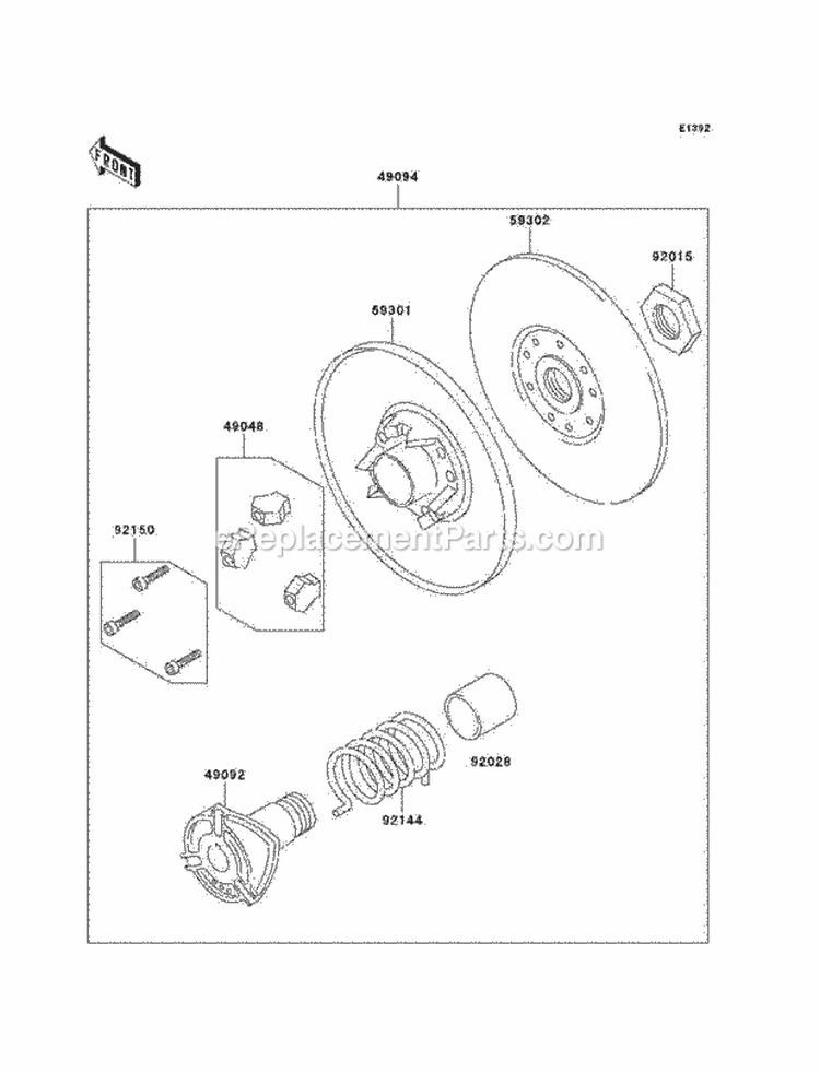 Page AC Diagram and Parts List for KAF300-C6  Kawasaki 