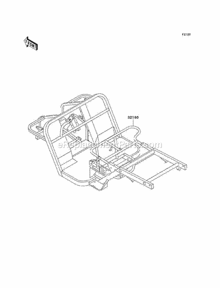 Page AG Diagram and Parts List for KAF300-D2  Kawasaki 