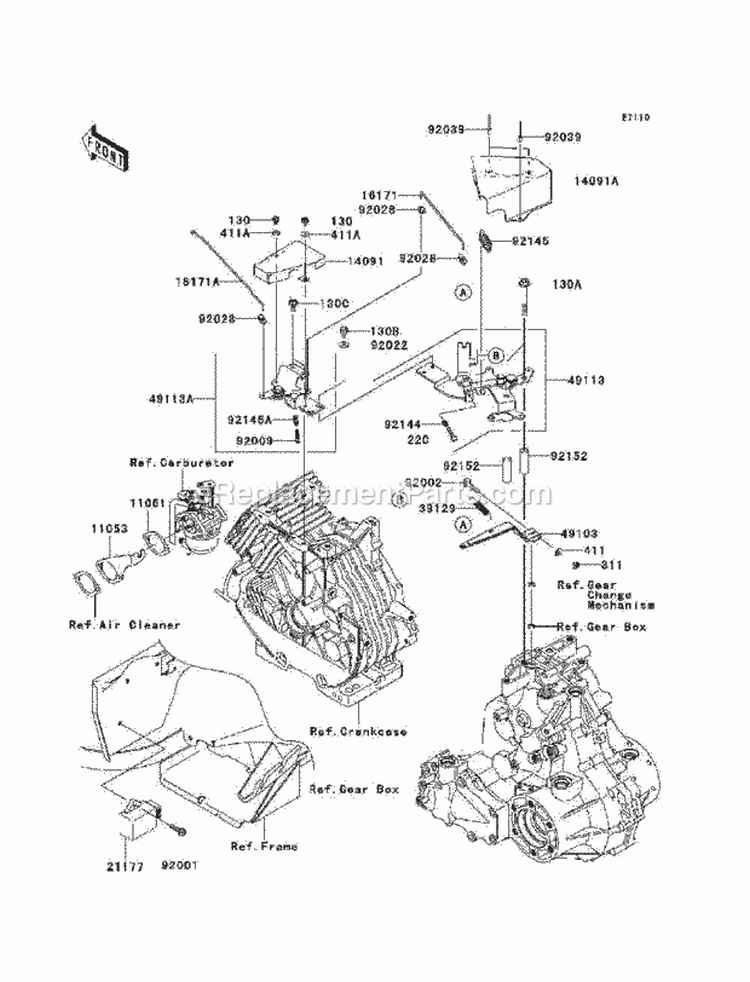 Control Diagram and Parts List for KAF400-A9F 2009 Kawasaki 