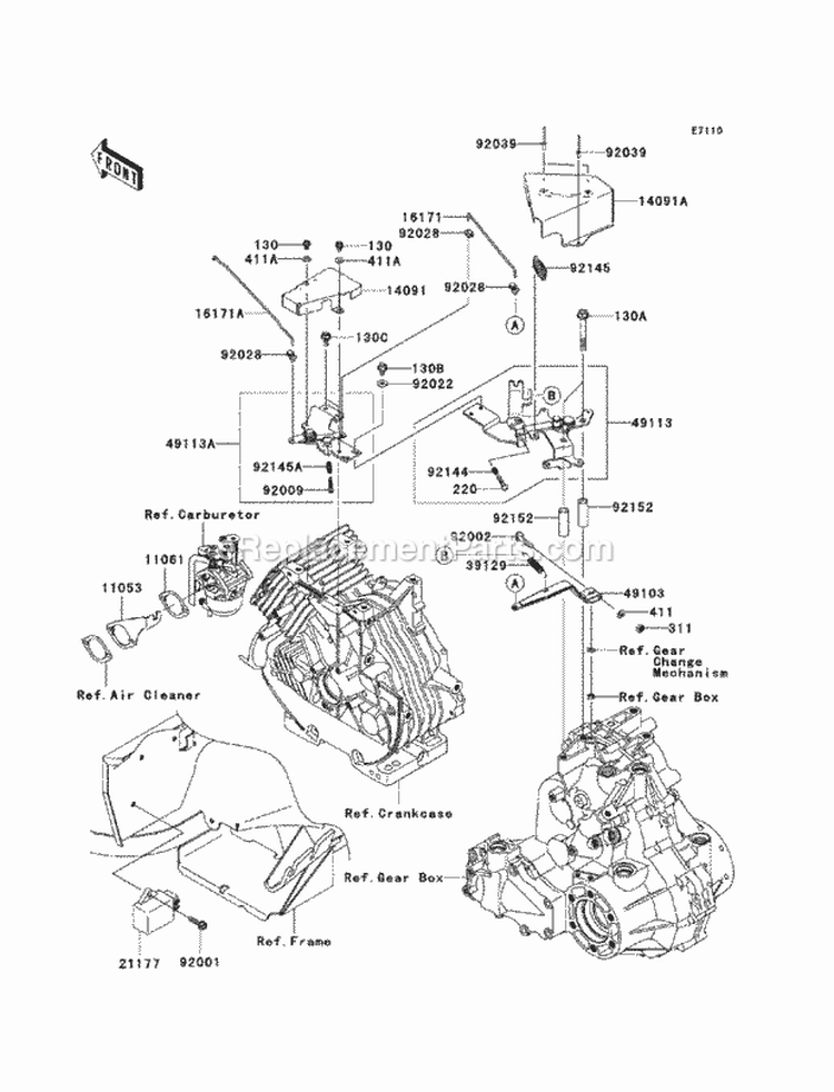 Control Diagram and Parts List for KAF400-A6F 2006 Kawasaki 