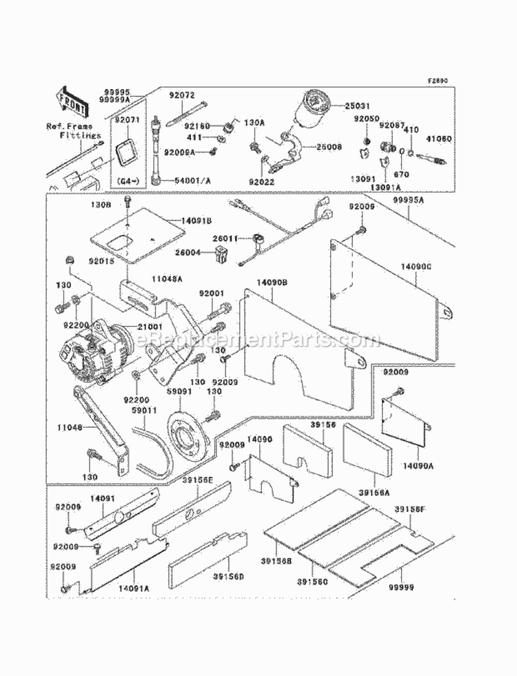 Optional Parts Diagram and Parts List for KAF620-G4  Kawasaki 