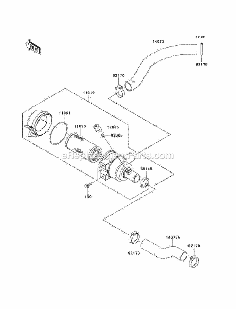 Air Cleaner Diagram and Parts List for KAF620-G8F 2008 Kawasaki 