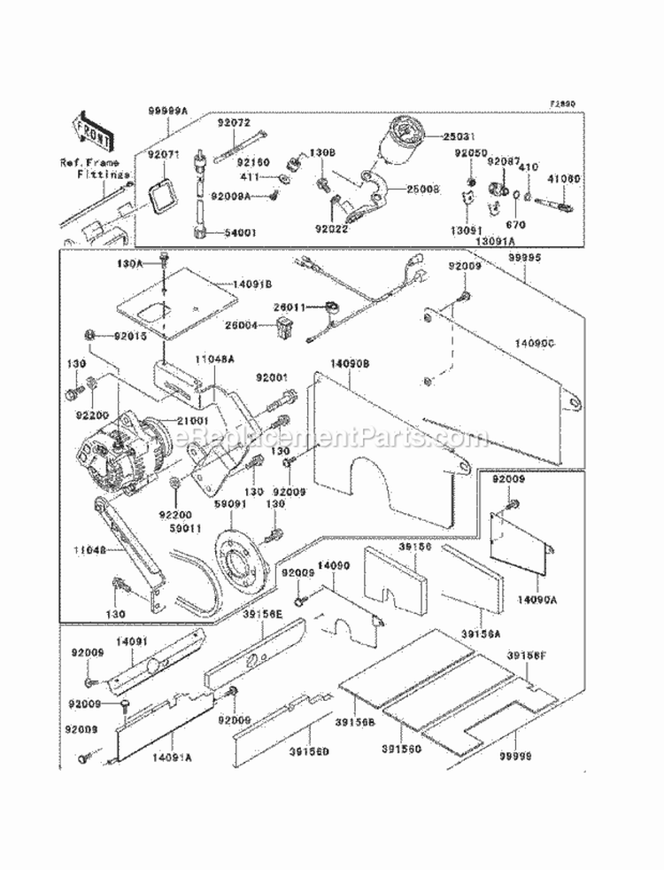 Optional Parts Diagram and Parts List for KAF620-H2  Kawasaki 
