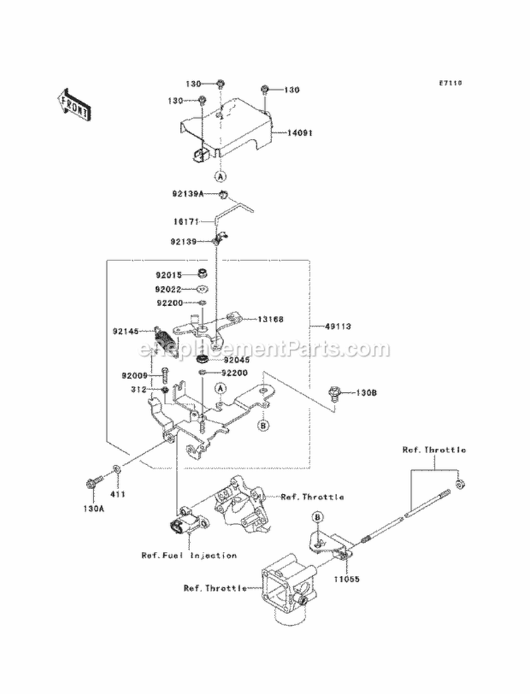 Control Diagram and Parts List for KAF620-MCF 2012 Kawasaki 