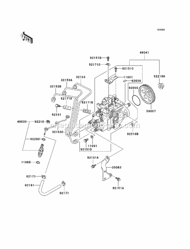 Fuel Injection Diagram and Parts List for KAF950-FCF 2012 Kawasaki 
