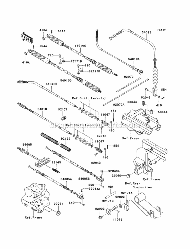 Cables Diagram and Parts List for KAF950-GBF 2011 Kawasaki 