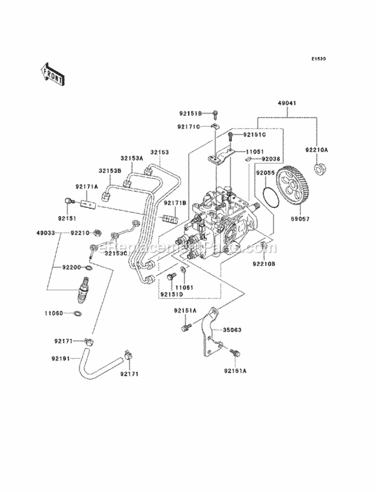 Fuel Injection Diagram and Parts List for KAF950-G9F 2009 Kawasaki 
