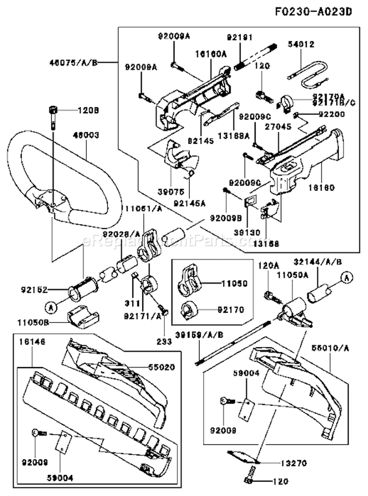 Page N Diagram and Parts List for KBL26A-BS01 HA026F Kawasaki Trimmer