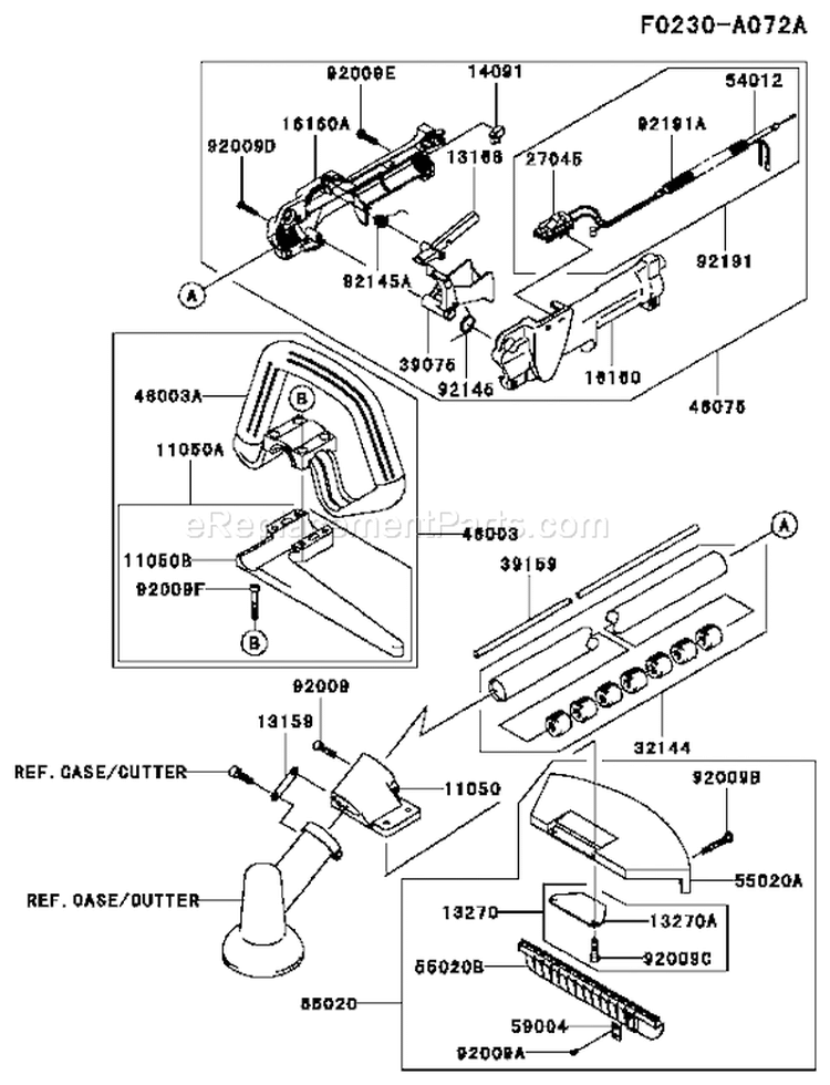 Page I Diagram and Parts List for KBL27A-AS00 A1 Kawasaki Trimmer