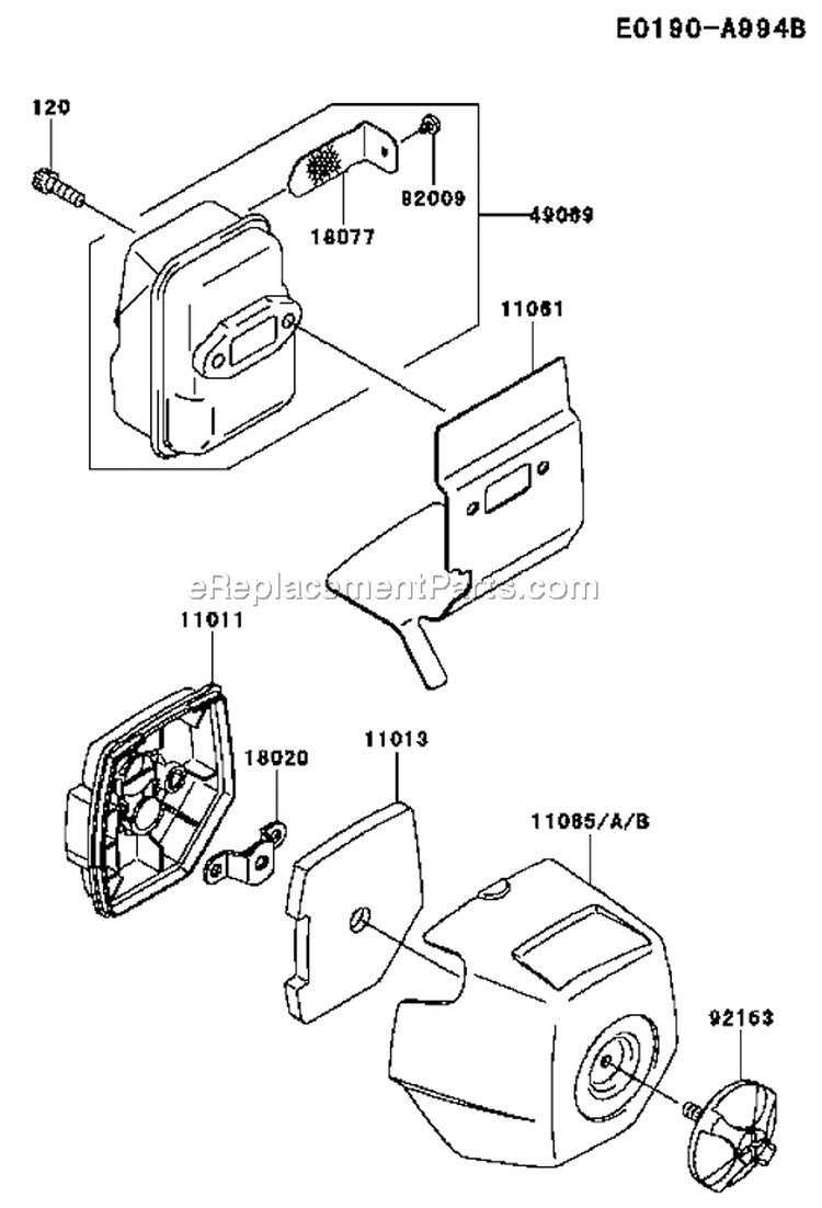 Page A Diagram and Parts List for KCL525A-A1  Kawasaki Hedge Trimmer