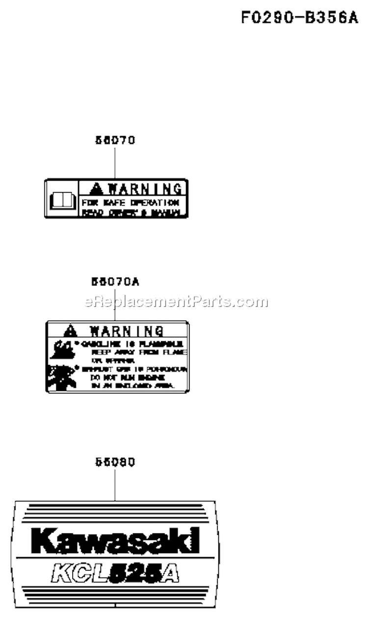 Page H Diagram and Parts List for KCL525A-A1  Kawasaki Hedge Trimmer