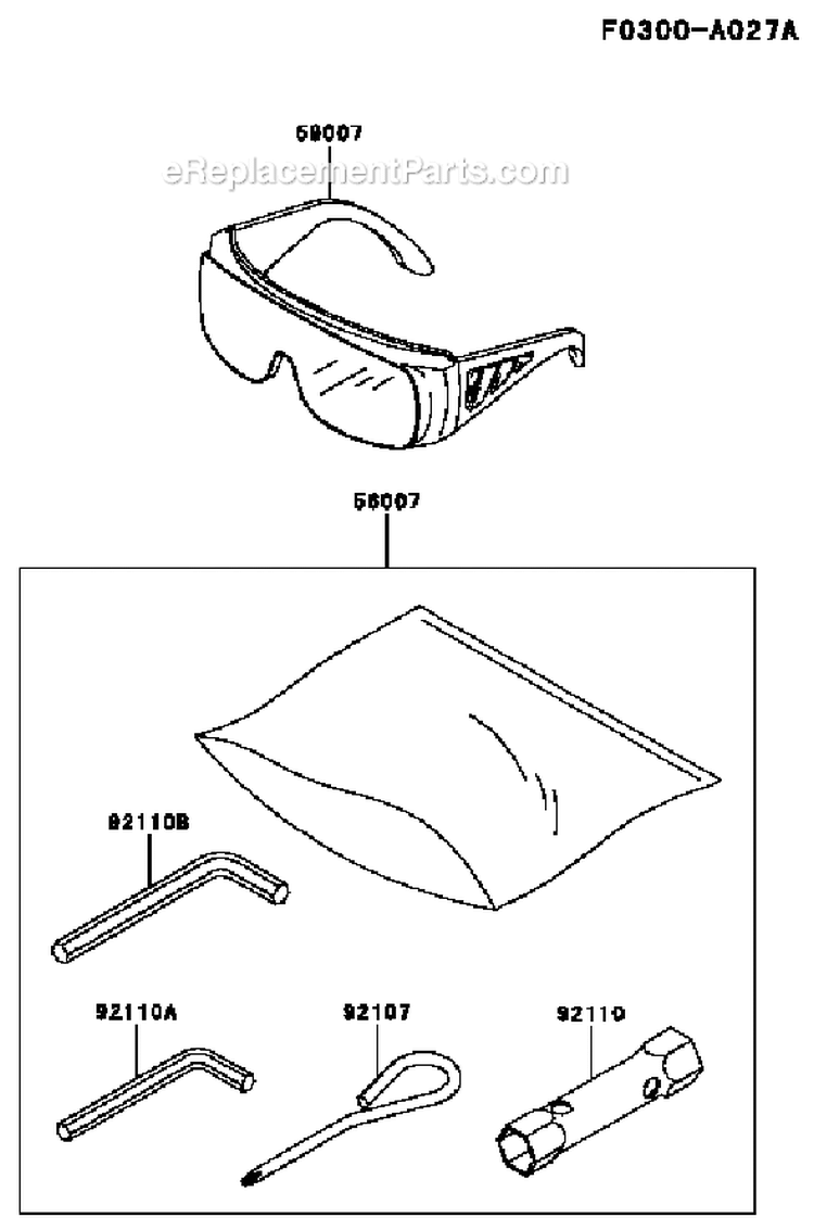 Page L Diagram and Parts List for KCS525A A2 Kawasaki Hedge Trimmer