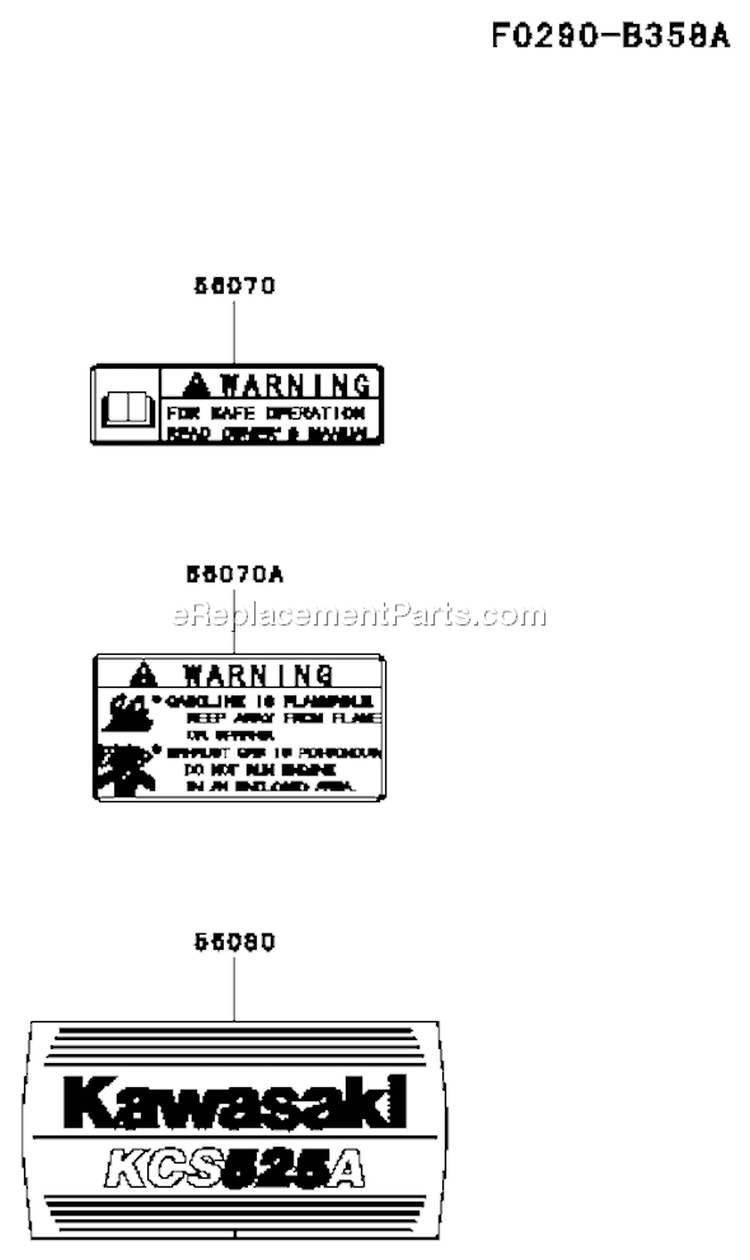 Page G Diagram and Parts List for KCS525A A2 Kawasaki Hedge Trimmer