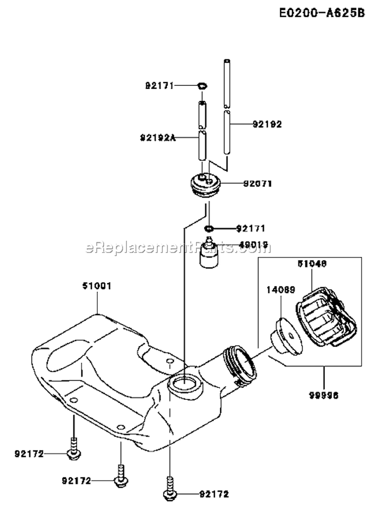 Page G Diagram and Parts List for KCS600A-AS00  Kawasaki Hedge Trimmer