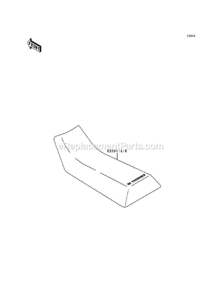 Seat Diagram and Parts List for KEF300-A5 1999 Kawasaki 