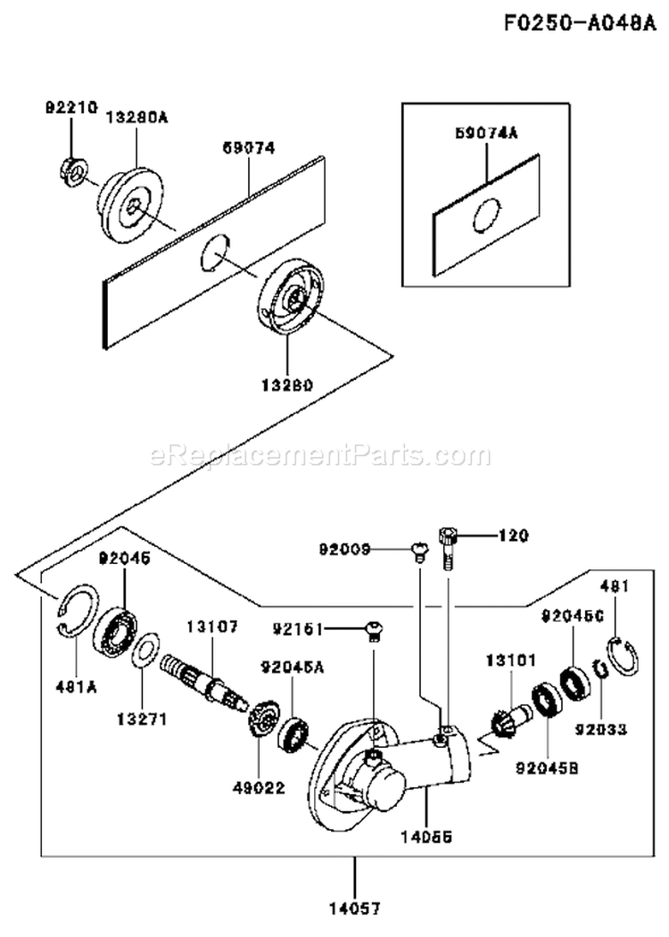 Page C Diagram and Parts List for HE026A-AS01  Kawasaki Edger