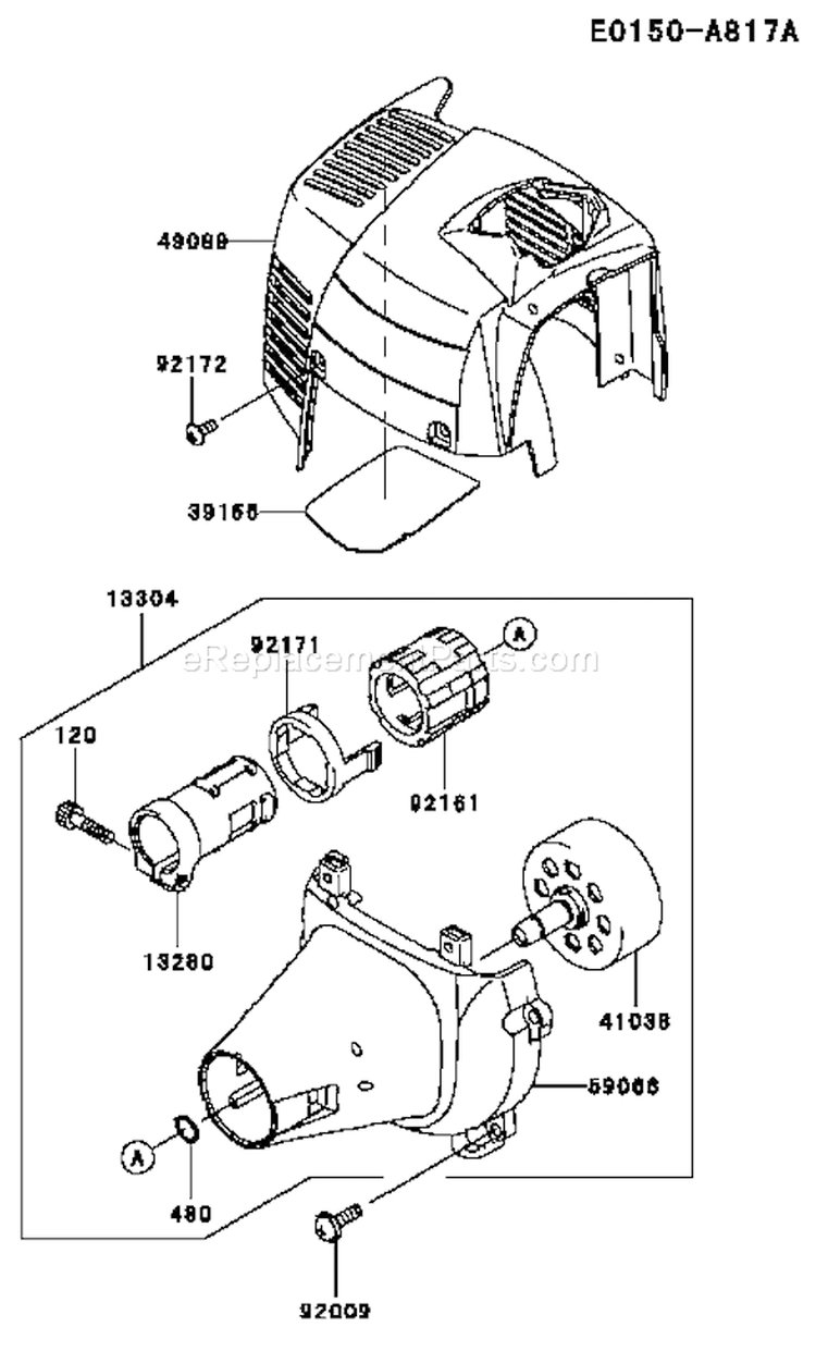 Page D Diagram and Parts List for KEL27B-AS00  Kawasaki Edger