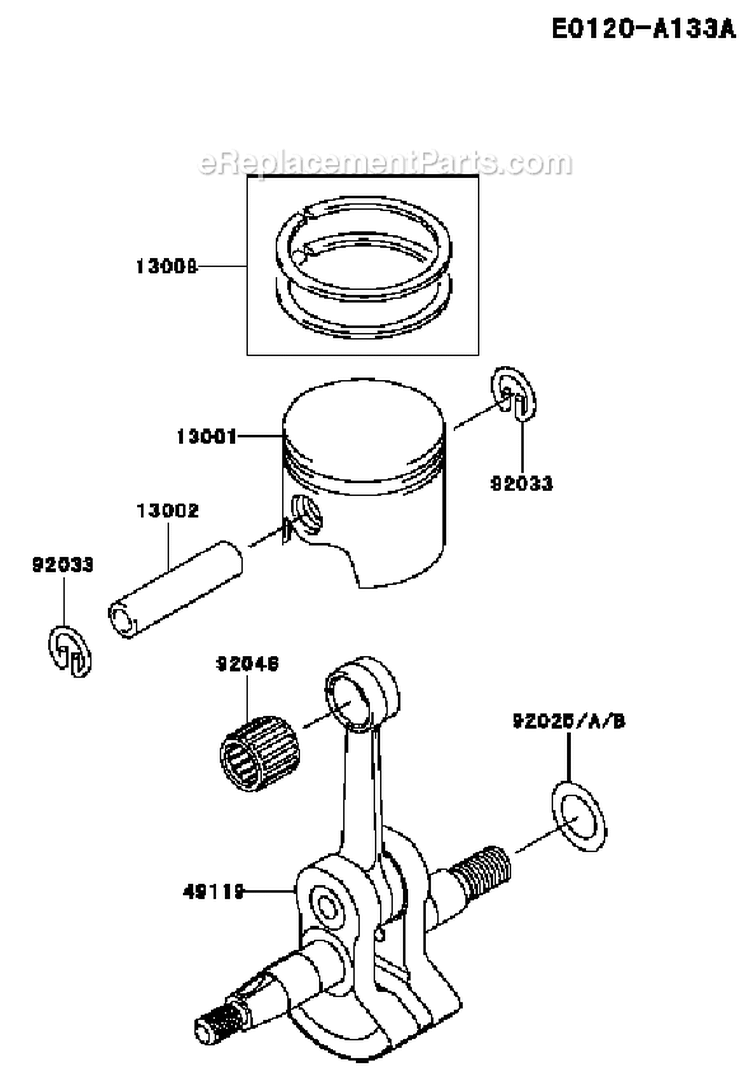 Page L Diagram and Parts List for KGT26AC-AS01 A1 Kawasaki Trimmer