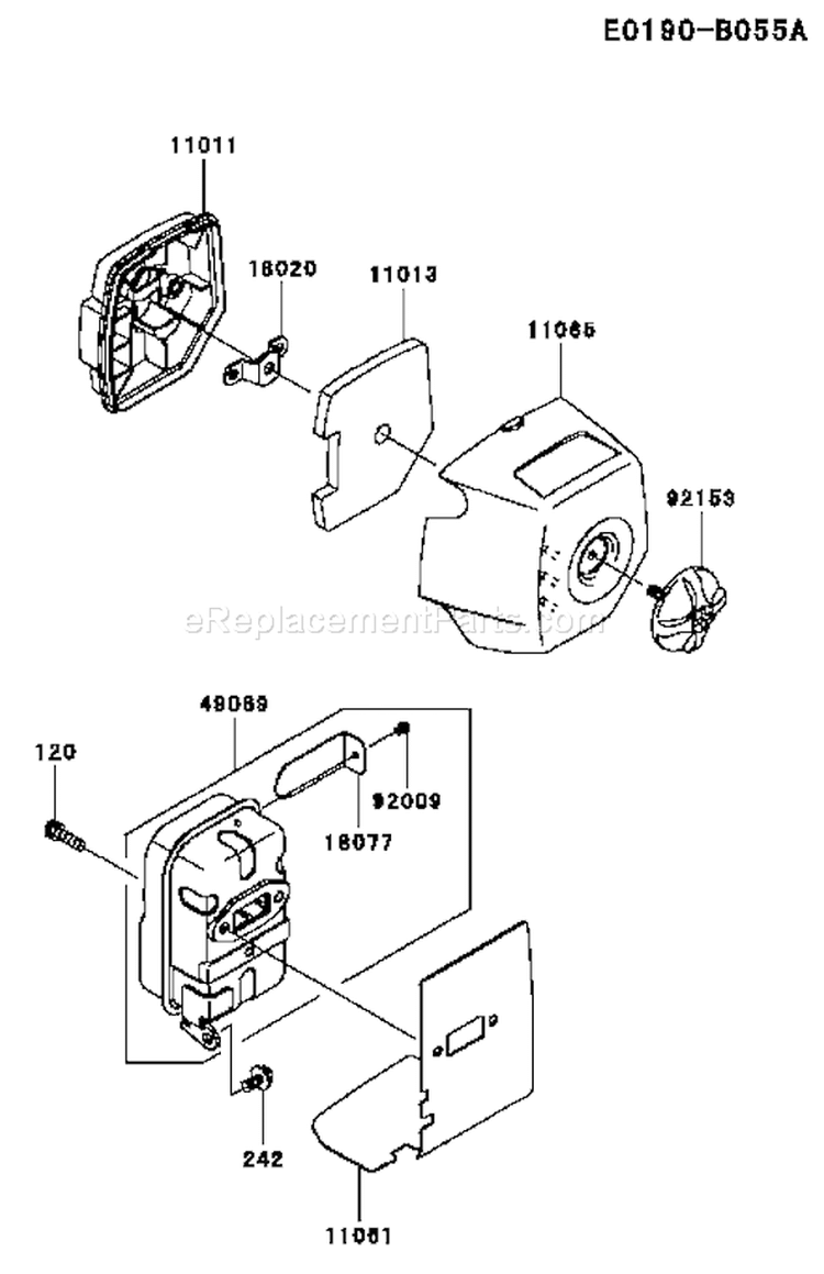 Page A Diagram and Parts List for KGT35A-BS00 A2 Kawasaki Trimmer