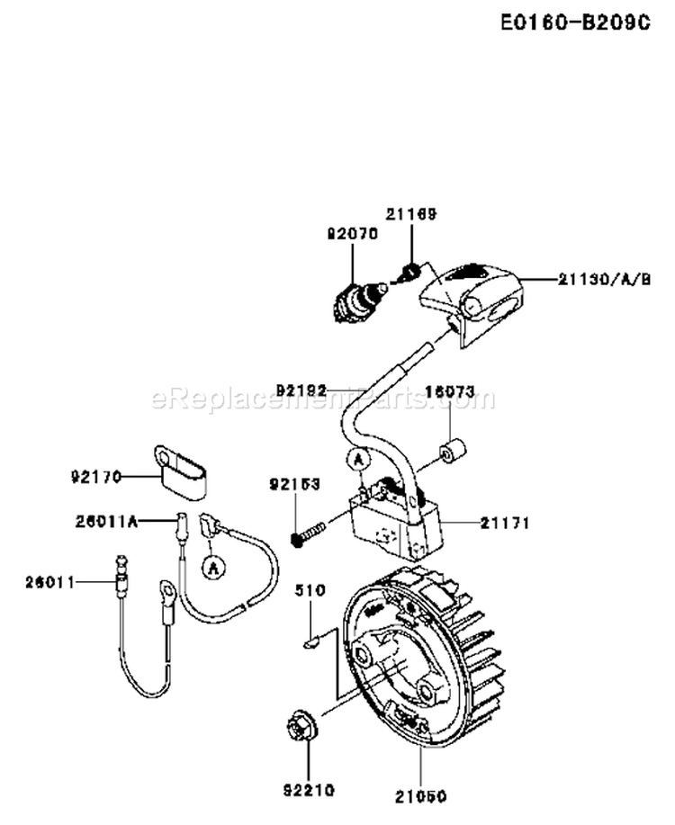 Page F Diagram and Parts List for KGT35A-BS00 A2 Kawasaki Trimmer