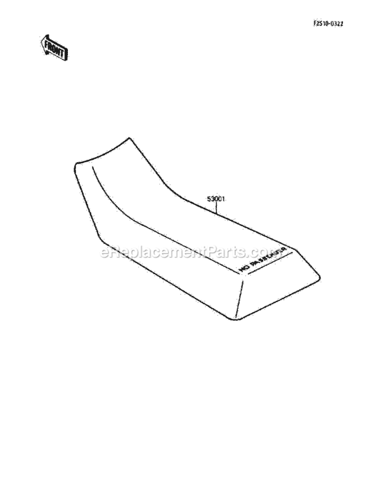 Seat Diagram and Parts List for KLF110-B2 1988 Kawasaki 