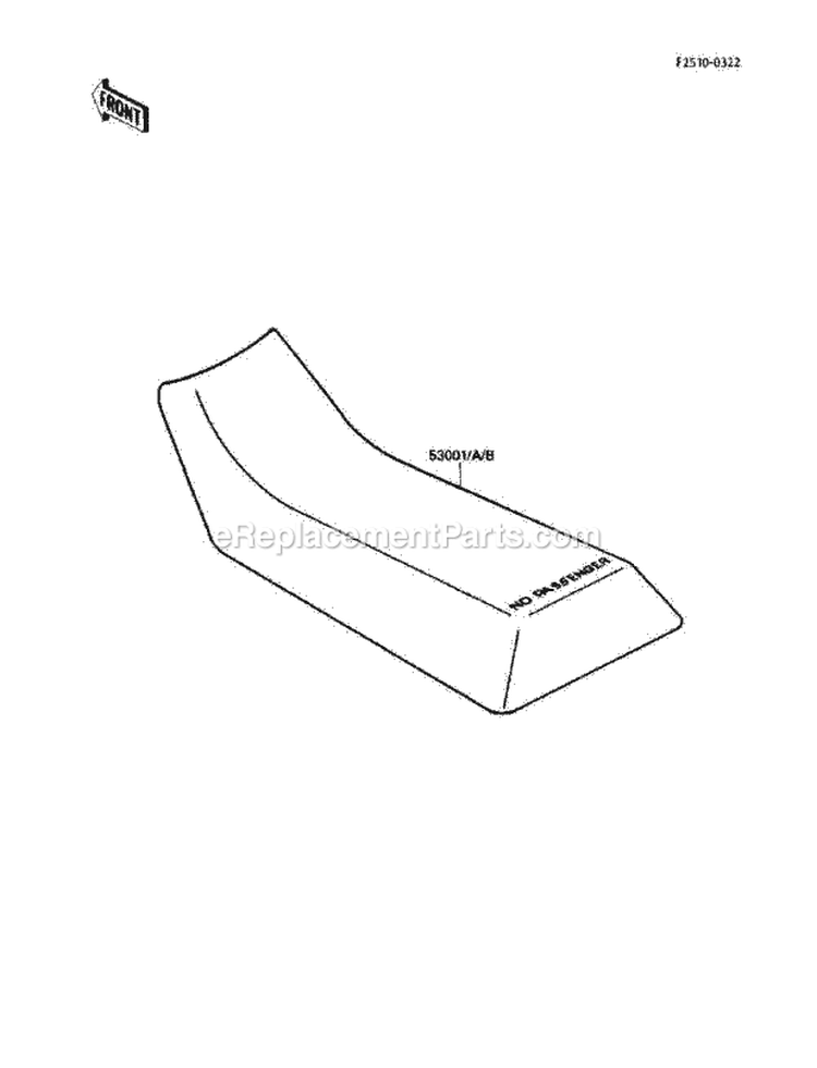 Seat Diagram and Parts List for KLF220-A3 1990 Kawasaki 