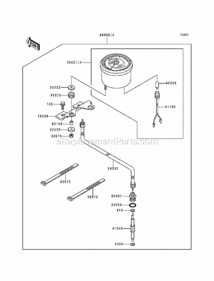 Optional Parts Diagram and Parts List for KLF220-A6 1993 Kawasaki 