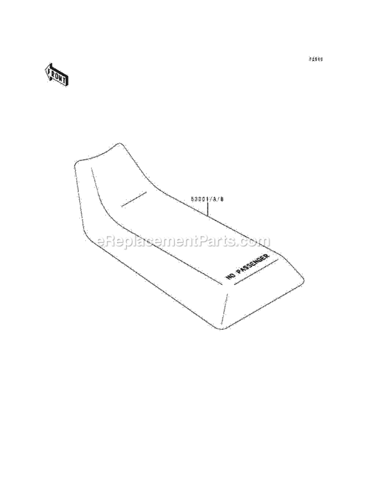Seat Diagram and Parts List for KLF220-A9 1996 Kawasaki 