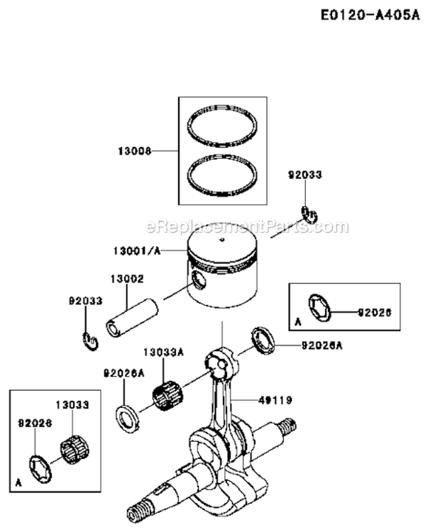 Page S Diagram and Parts List for KRB650B  Kawasaki Leaf Blower / Vacuum