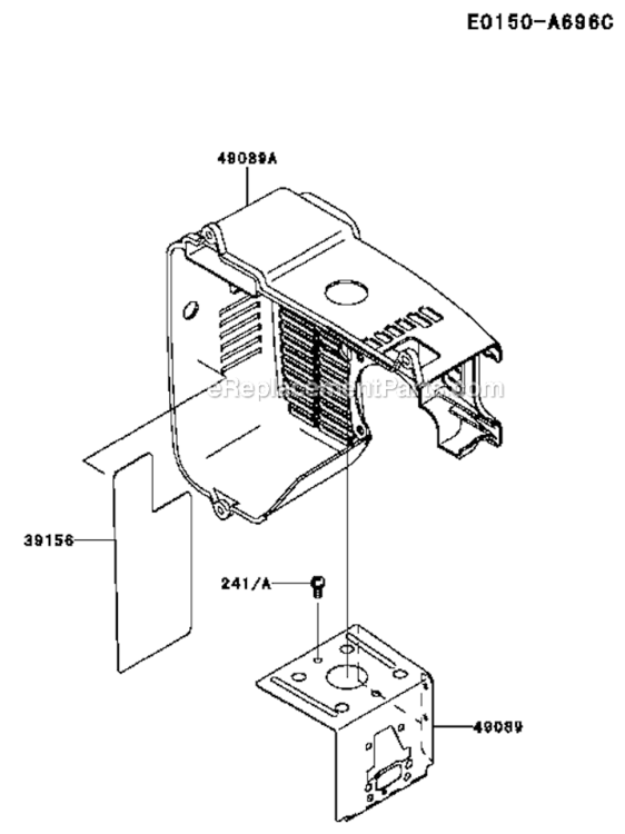 Page F Diagram and Parts List for KRB650B  Kawasaki Leaf Blower / Vacuum