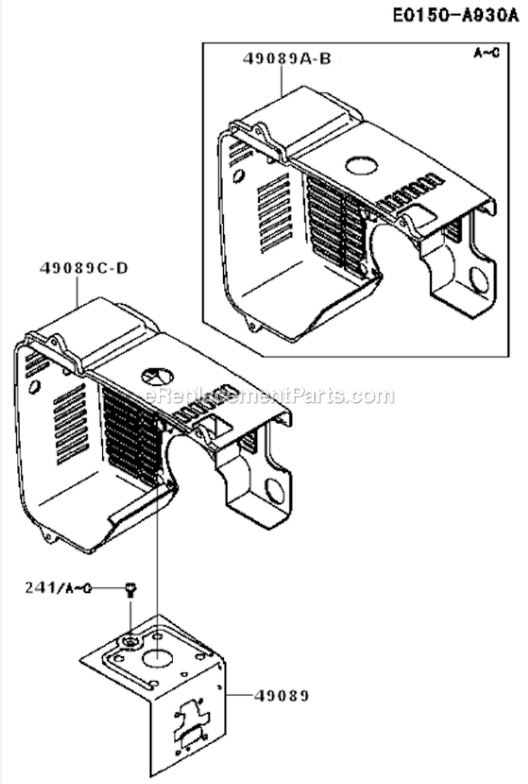 Cooling_Equipment Diagram and Parts List for KRB750B  Kawasaki Leaf Blower / Vacuum