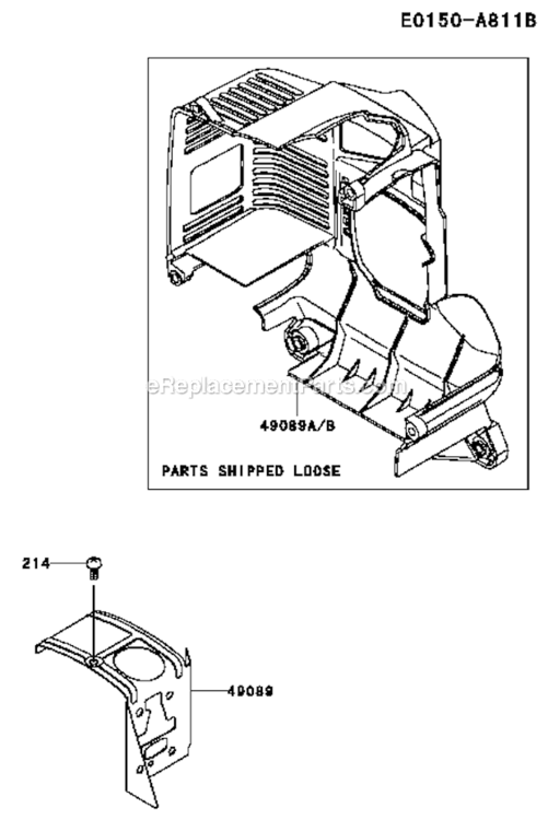 Cooling-Equipment Diagram and Parts List for KRH300A  Kawasaki Leaf Blower / Vacuum