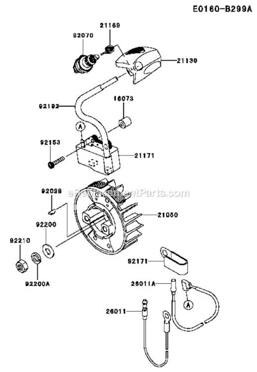 Electric-Equipment Diagram and Parts List for KTF27B-A1  Kawasaki Trimmer