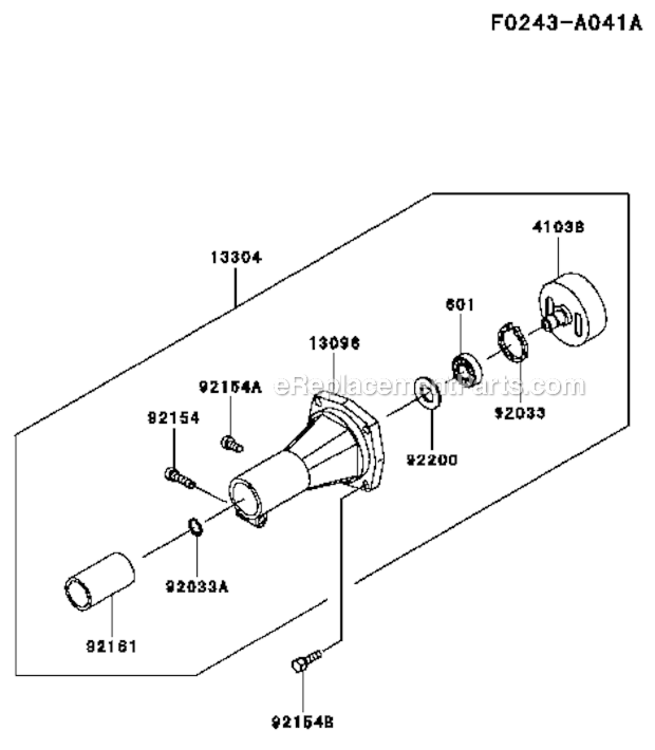Housing Diagram and Parts List for KTF27B-A1  Kawasaki Trimmer