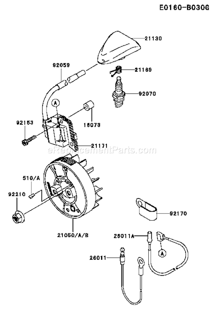 Page F Diagram and Parts List for KTR27A-AS00 A1 Kawasaki Trimmer
