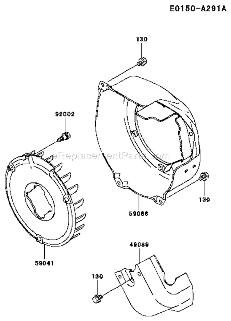 Page D Diagram and Parts List for KWS20A-BS00 HD050A Kawasaki Water Pump