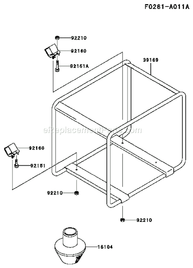 Page G Diagram and Parts List for KWT30A-AS01 HF080A Kawasaki Water Pump