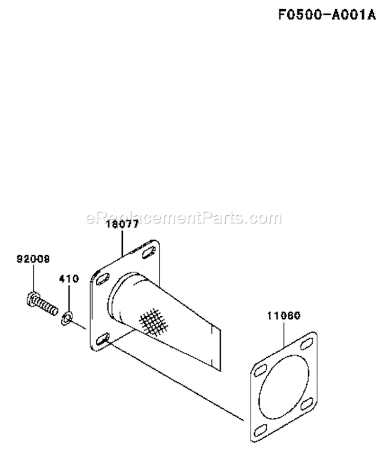 Page M Diagram and Parts List for KWT30A-BS00 HF080A Kawasaki Water Pump
