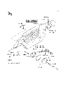 Headlight Diagram and Parts List for KAF620E7F 2007 & Prior Kawasaki Lawn Tractor Accessories