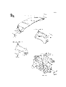 Reflectors Diagram and Parts List for KRF800DFF 2015 Kawasaki Lawn Tractor Accessories