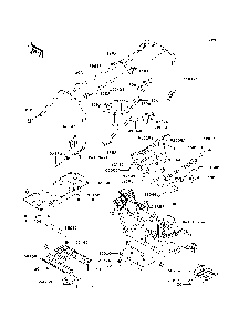 Guards/Cab Frame Diagram and Parts List for KRF750TAF 2010 Kawasaki Lawn Tractor Accessories