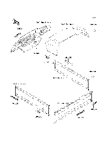 Decals Diagram and Parts List for KAF950B7F 2007 & Prior Kawasaki Lawn Tractor Accessories