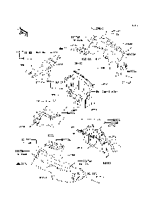 Rear Fender Diagram and Parts List for KRT800CEF 2014 Kawasaki Lawn Tractor Accessories