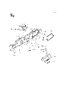 Front Box Diagram and Parts List for KRT800CFF 2015 Kawasaki Lawn Tractor Accessories