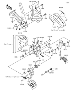 Part Location Diagram of 92161-1695 Kawasaki Damper