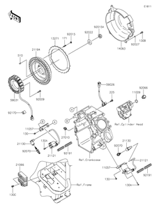 Generator/Ignition Coil Diagram and Parts List for KAT620DNFNN 2022 Kawasaki Lawn Tractor Accessories