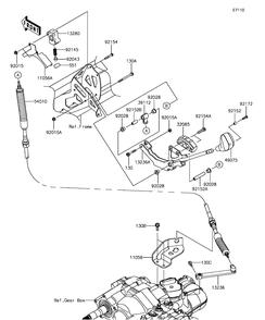 Control Diagram and Parts List for KAF1000CHF 2017 Kawasaki Lawn Tractor Accessories